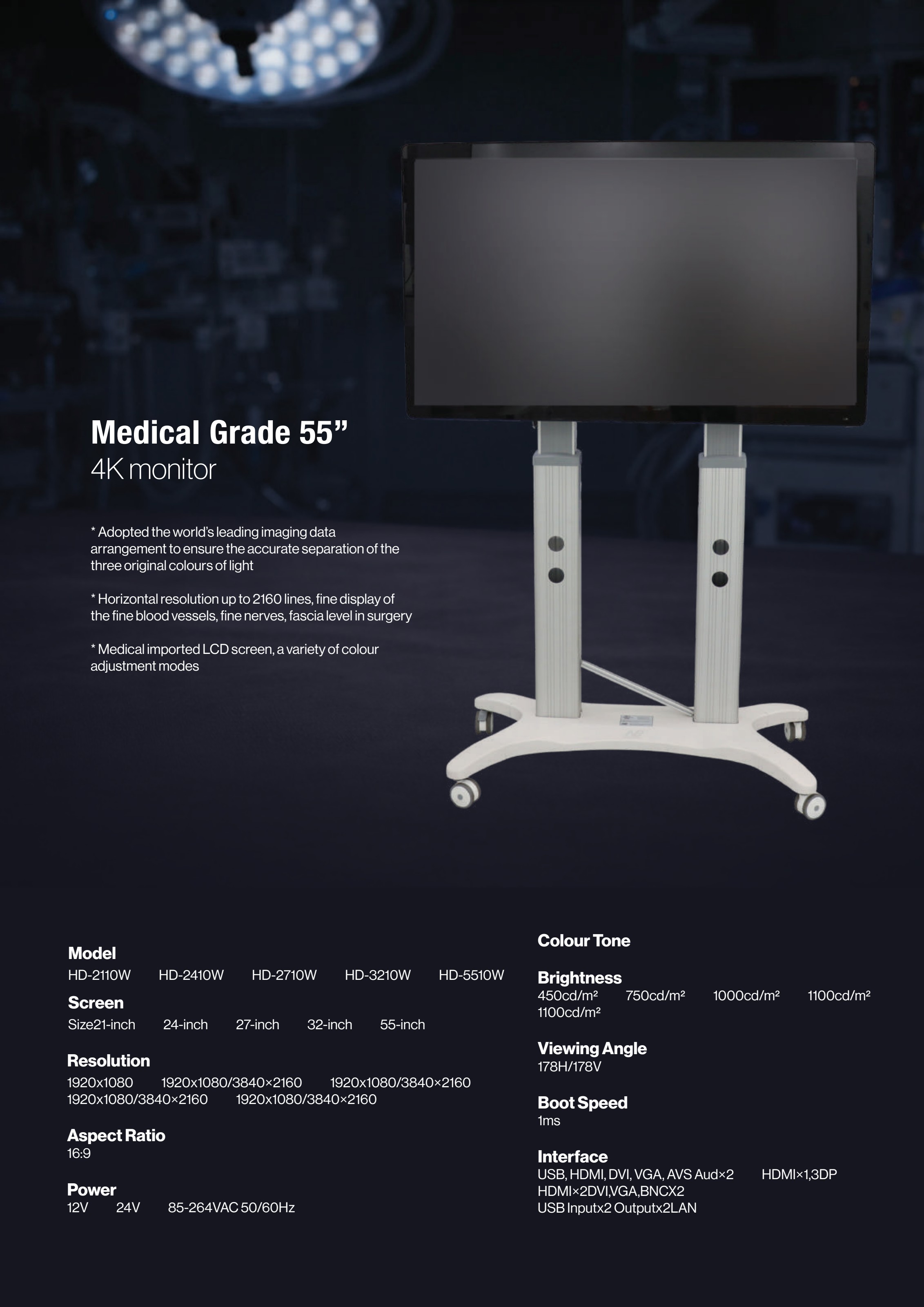 Medical Grade 55" 4K Monitor
